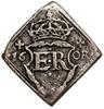 16 öre, 1565, mennica Sztokholm; SM 46; klipa, srebro, 25.4 x 24.7 mm, 22.09 g; rzadki typ monety,..