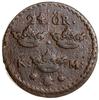 2 1/2 öre, 1661, mennica Avesta; odmiana z diamentem pomiędzy koronami; SM 329; miedź, 38.67 g;  b..