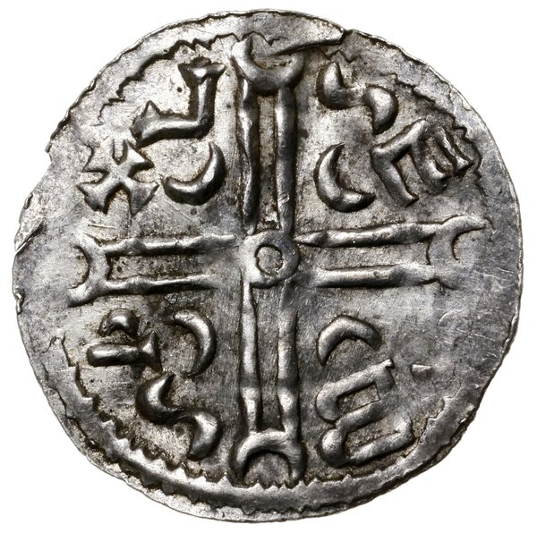 Denar, 1028–1034, mennica Ołomuniec; Aw: Dłoń op