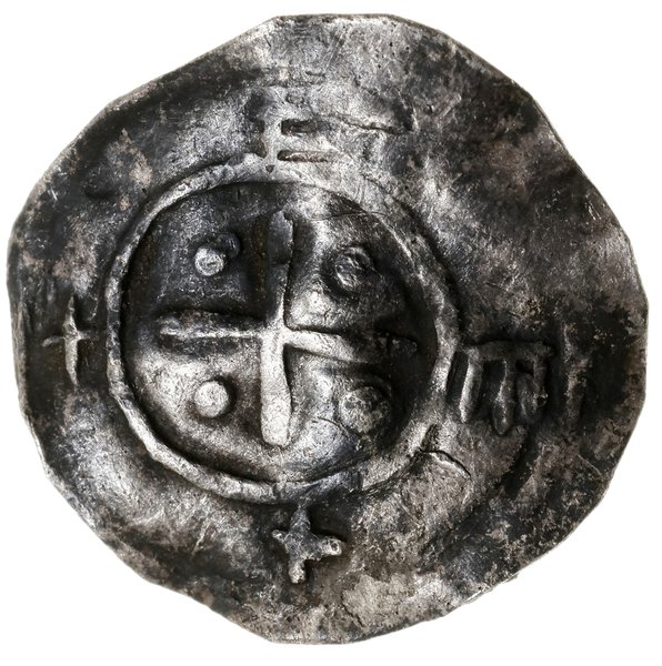 Denar, ok. 1013–1025; Aw: Wzgórze z krzyżem, wok