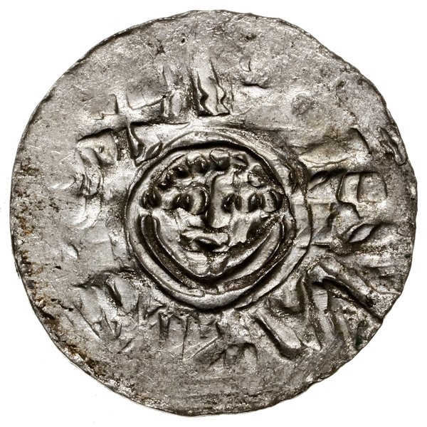 Denar, przed 1107, mennica Wrocław; Aw: Głowa z 