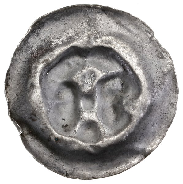 Brakteat, XIII–XIV w.; Łuk, na którym wieża z je