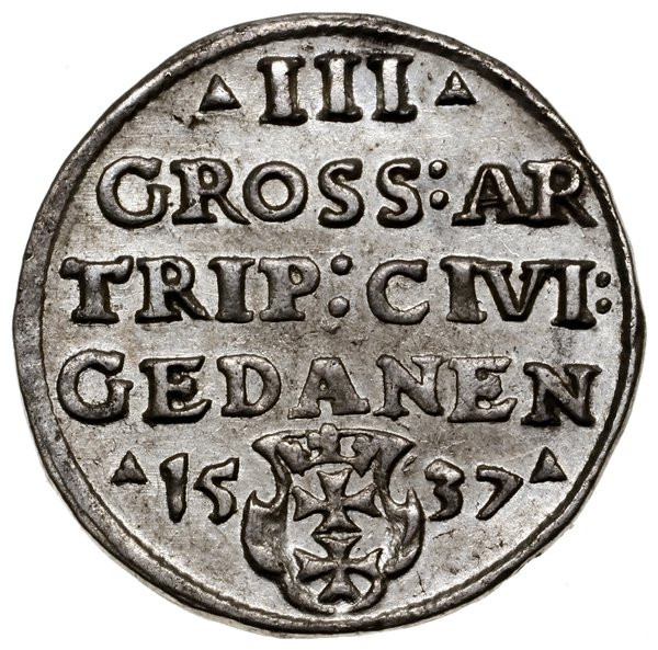 Trojak, 1537, mennica Gdańsk
