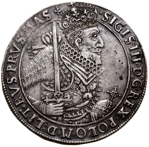 Talar, 1628, mennica Bydgoszcz; Aw: Półpostać kr