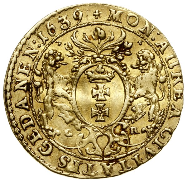 Dukat, 1639, mennica Gdańsk; Aw: Popiersie króla