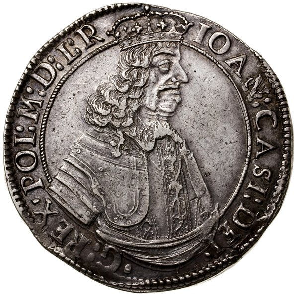 Talar, 1649, mennica Kraków; Aw: Popiersie władc