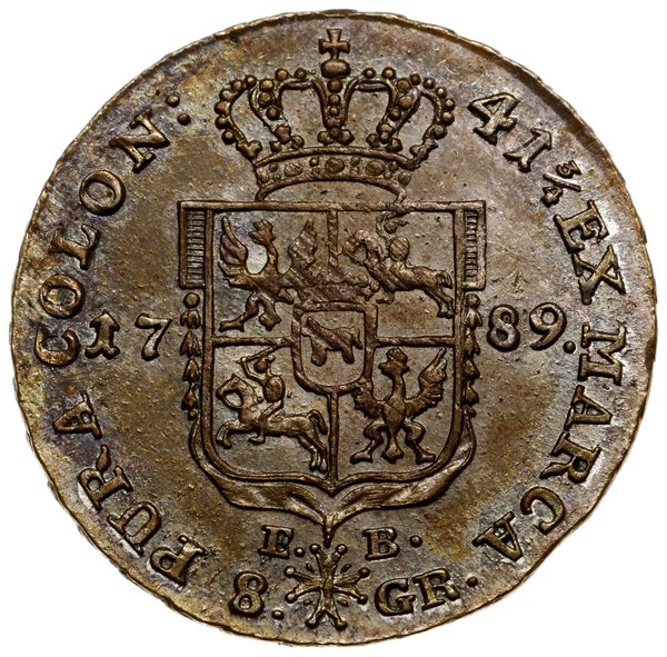 Dwuzłotówka (8 groszy), 1789 EB, mennica Warszawa