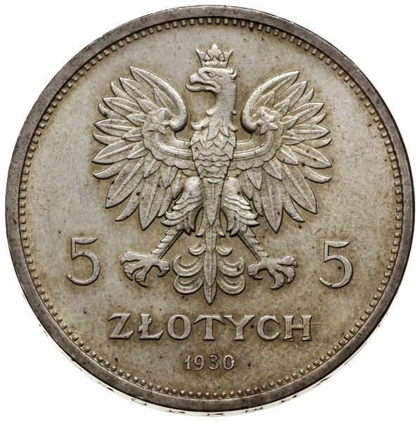 5 złotych, 1930, Warszawa; „Sztandar” - 100-leci