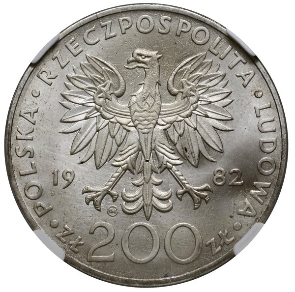 FALS! 200 złotych, 1982, mennica w Szwajcarii; J