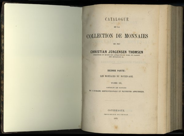 Jürgensen Thomsen Christian – Catalogue de la Collection de Monnaies