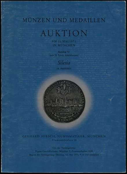 Gerhard Hirsch, Auktion 72. Silesia in nummis; M