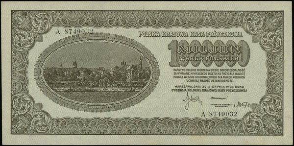 1.000.000 marek polskich, 30.08.1923; seria A, n
