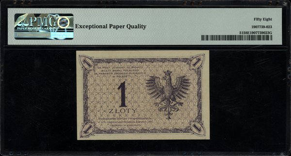 1 złoty, 28.02.1919; seria dwucyfrowa 40.A, nume