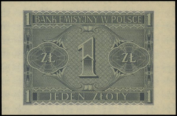 1 złoty, 1.03.1940; seria C, numeracja 6160819; 