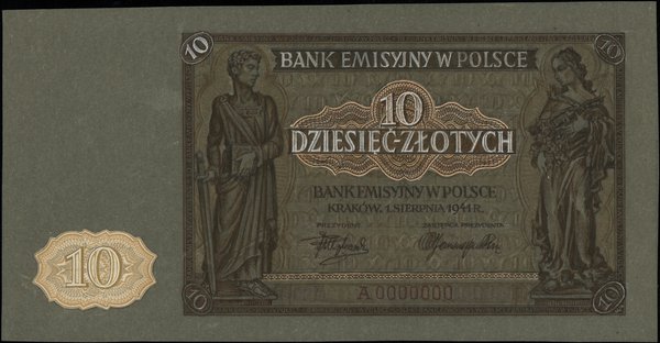 10 złotych, 1.08.1941