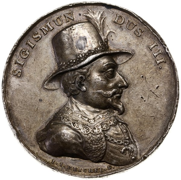 Medal z serii królewskiej – Zygmunt III Waza, ok. 1792–1795, autorstwa Jana Jakuba Reichla, Warszawa