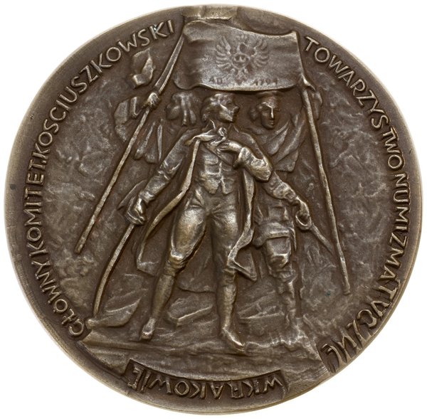 Medal na pamiątkę 200. rocznicy urodzin Tadeusza Kościuszki, 1946, projektu Franciszka Kalfasa