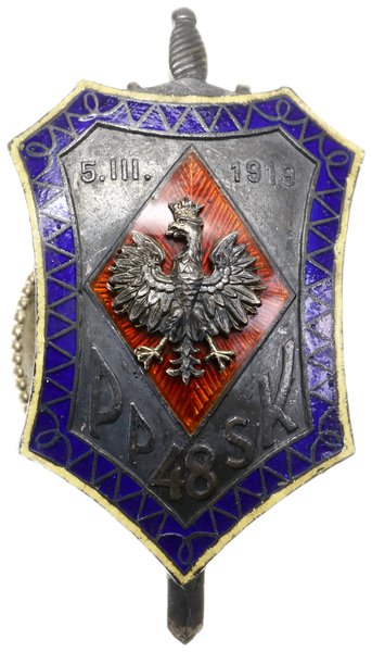 Oficerska odznaka pamiątkowa 48. Pułku Strzelców Kresowych, od 1930