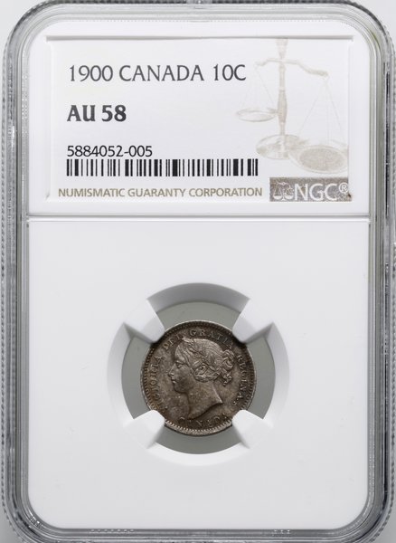 10 centów, 1900, mennica Londyn; KM 3; moneta w 