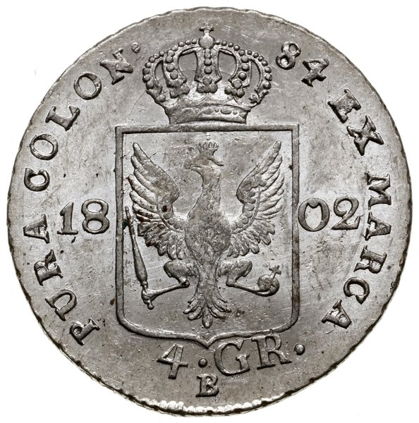 4 grosze (1/6 talara), 1802 B, mennica Wrocław