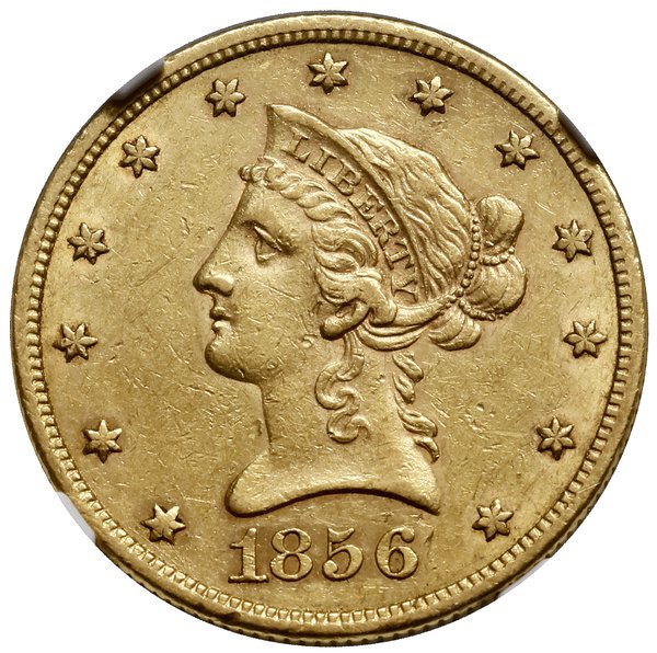 10 dolarów, 1856 S, mennica San Francisco; typ L