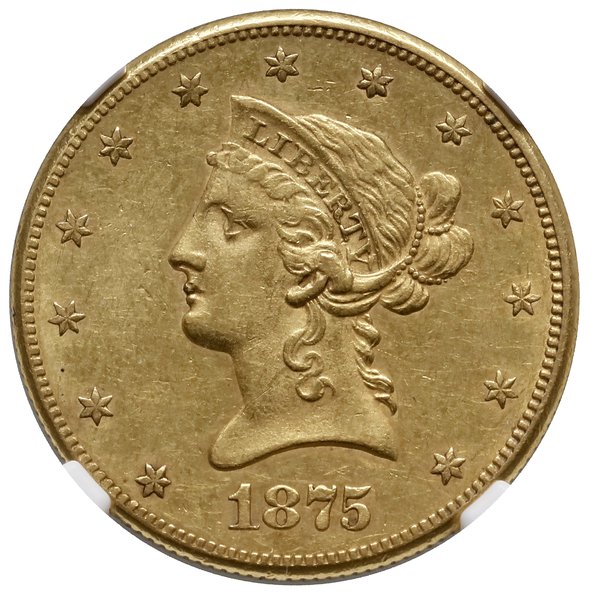 10 dolarów, 1875 CC, mennica Carson City; typ Li
