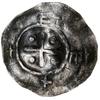 Denar, ok. 1013–1025; Aw: Wzgórze z krzyżem, wokoło pomylony napis M(SϽ)NLT; Rw: Krzyż grecki,  w ..