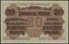 20 marek, 4.04.1918, Kowno; seria B, numeracja 523936; Miłczak K5, Ros. 468; piękny banknot w opak..