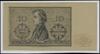 10 złotych, 1.08.1941; seria A, numeracja 0000000, strona główna przedstawia kobietę i mężczyznę  ..