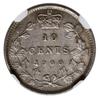 10 centów, 1900, mennica Londyn; KM 3; moneta w pudełku firmy NGC nr 5884052-005, z oceną AU58.