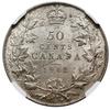 50 centów, 1912, mennica Ottawa; KM 25; ładna moneta w pudełku firmy NGC nr 5884052-001, z oceną M..