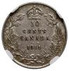 10 centów, 1911, mennica Ottawa; KM 17; moneta w pudełku firmy NGC nr 5884052-004, z oceną AU55.