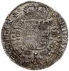 Flandria; 1/2 patagona, 1658, mennica Brugia; Delmonte 305, Vanhoudt 646; srebro, 14.23 g;  bardzo..