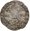 Brabancja; 1/2 patagona, 1671, mennica Bruksela; Delmonte 347 (R1), Vanhoudt 696 (R1); srebro, 13...