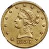 10 dolarów, 1856 S, mennica San Francisco; typ Liberty Head, bez motto na rewersie; Fr. 157, KM 66..