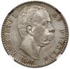 2 liry, 1887 R, mennica Rzym; KM 23, Pagani 598; bardzo ładnie zachowana moneta w pudełku firmy NG..