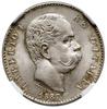1 lir, 1887 M, mennica Mediolan; Gnecchi 1, KM 24, Pagani 604; wyśmienicie zachowana moneta w pude..