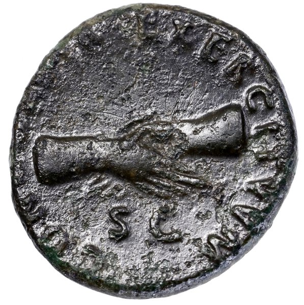 As, 97, Rzym; Aw: Głowa cesarza w wieńcu laurowy