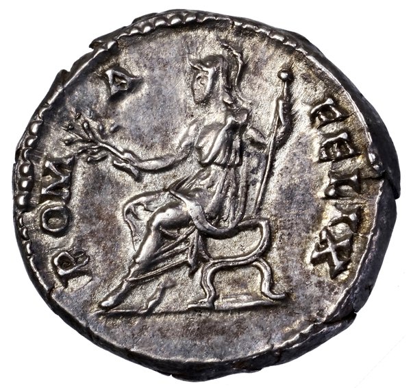 Denar, 134–138, Rzym; Aw: Głowa cesarza w wieńcu