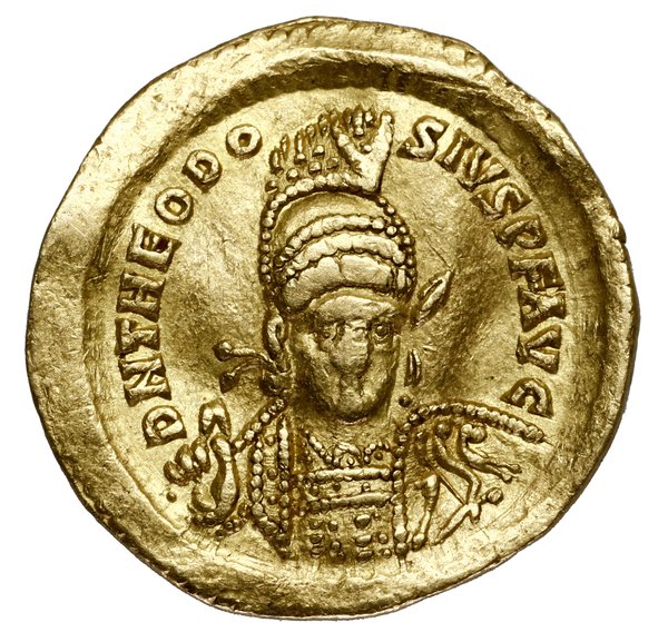 Solidus, 430–440, Konstantynopol; Aw: Popiersie 