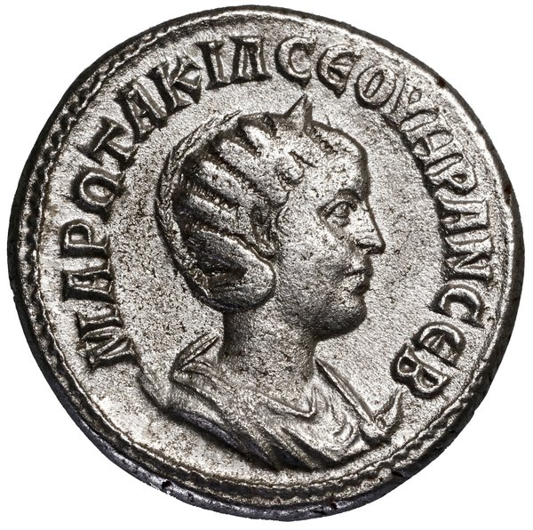 Tetradrachma bilonowa, 244, Antiochia; Aw: Popie