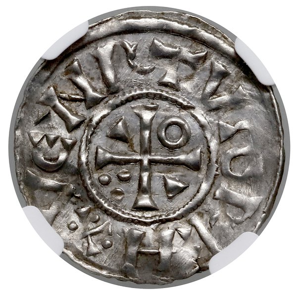 Denar, 1002–1009, Nabbrug, mincerz Aig; Aw: Krzy