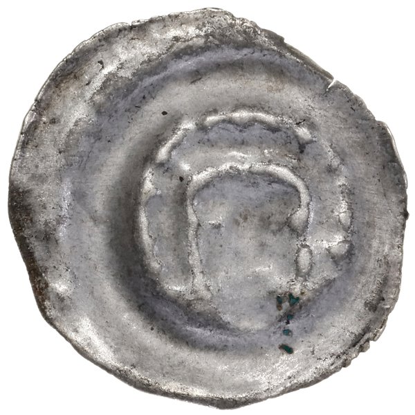 Brakteat, XIII–XIV w.; Długowłosa głowa na wpros