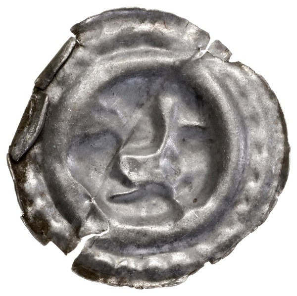 Brakteat, koniec XIII w.; Kogut kroczący w prawo