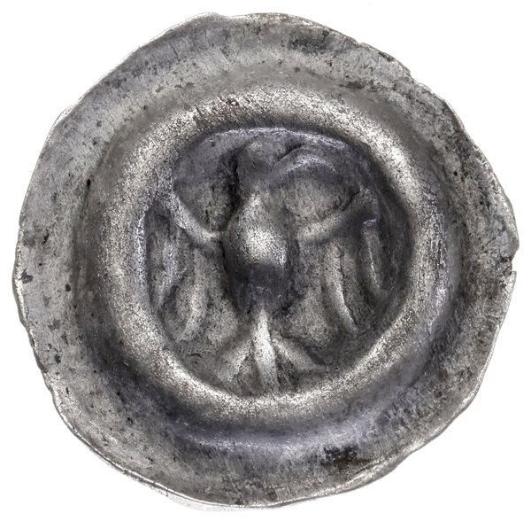 Brakteat, XIII/XIV w.; Orzeł heraldyczny w prawo