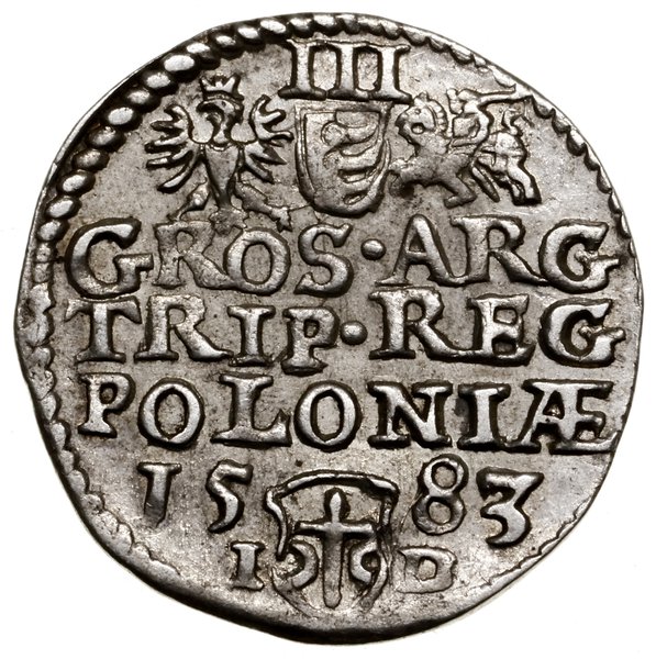 Trojak, 1583, Olkusz; I-D (inicjały Jana Dulskie