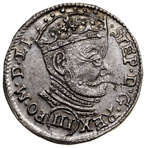 Trojak, 1580, Wilno; nominał III w okrągłej tarc