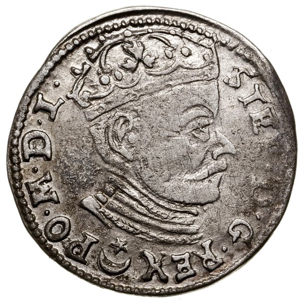 Trojak, 1581, Wilno; odmiana z herbem Leliwa na 