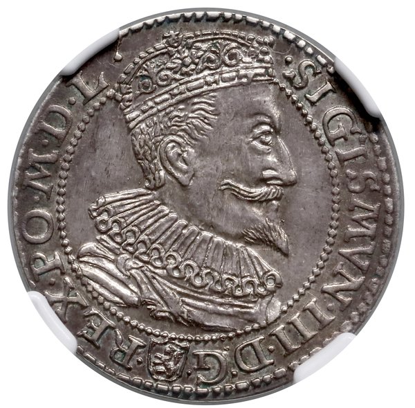 Szóstak, 1596, Malbork; małe popiersie króla; Ko