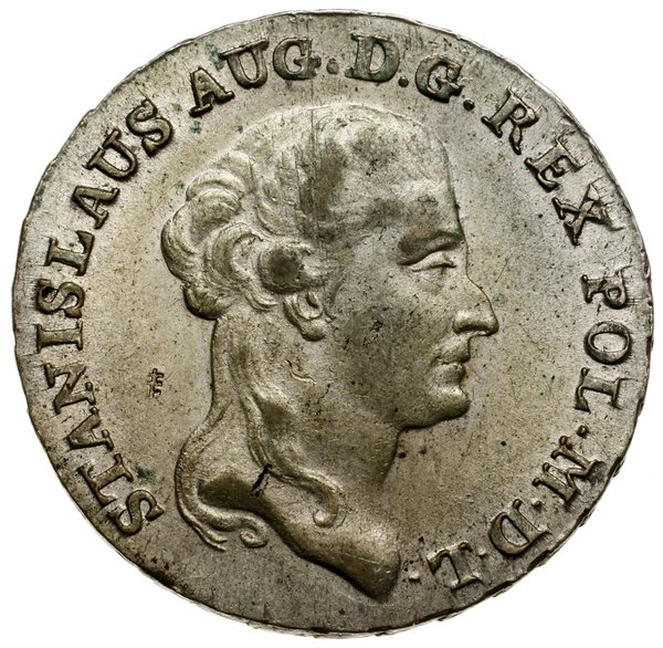 Dwuzłotówka, 1793, Warszawa; moneta z kontramark